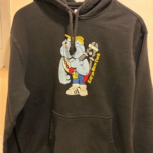 Men's adidas key to New York Black Graphic Hoodie size medium